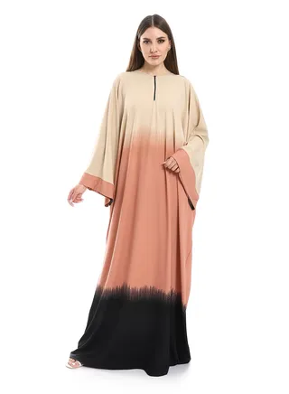جلابية حريمي نصف كم متعددة الألوان 