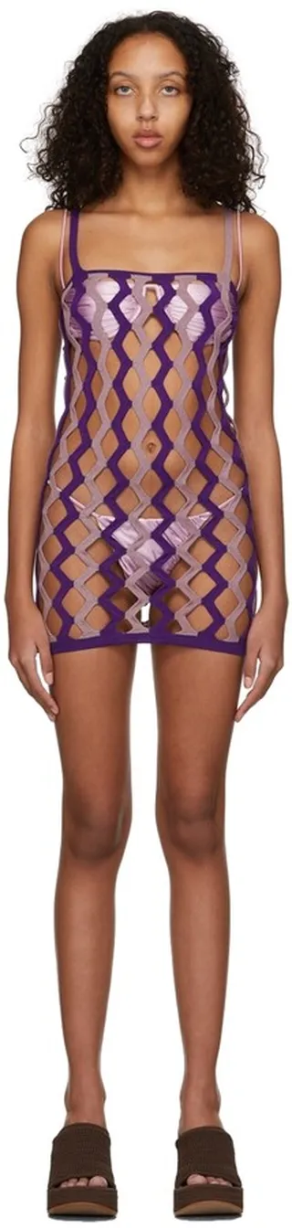 Isa Boulder SSENSE Exclusive Purple Nest Tank Dress
