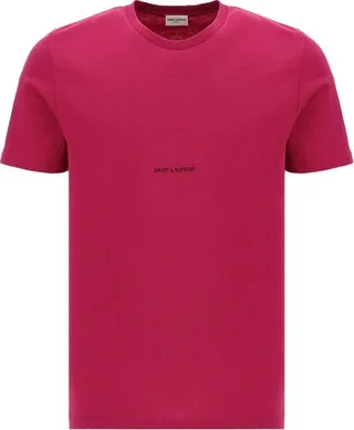 Saint Laurent Logo Printed Crewneck T-Shirt