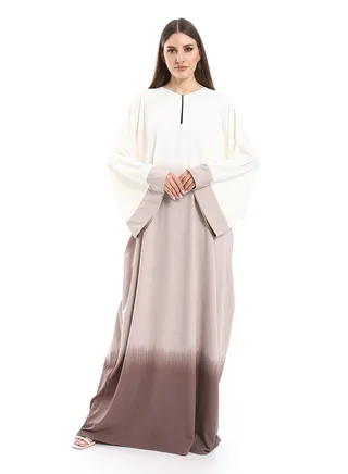 جلابية حريمي نصف كم متعددة الألوان 