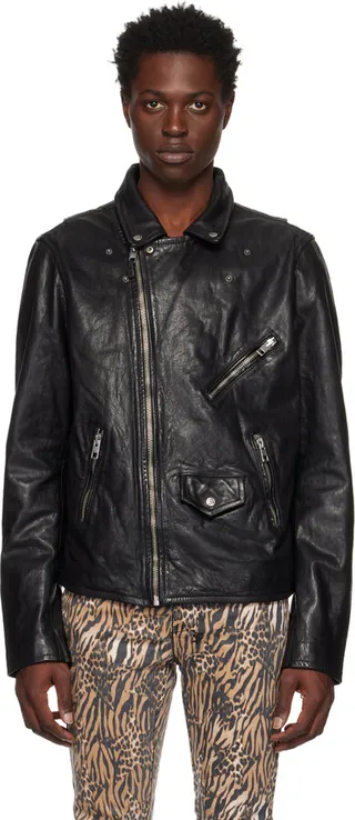 Ksubi Black Capitol Leather Jacket