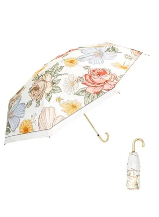 Windproof Travel Umbrella, Compact Folding Umbrella, Small Umbrella for Rain&Sun, Parasol Umbrella UV Protection UV Blocker, 8 Ribs Lightweight & Portable Umbrella for Women, Girls 
