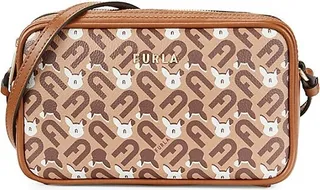 Logo Faux Leather Camera Bag