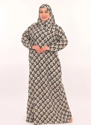Women's abaya with hijab - comfortable viscose material and distinctive design 