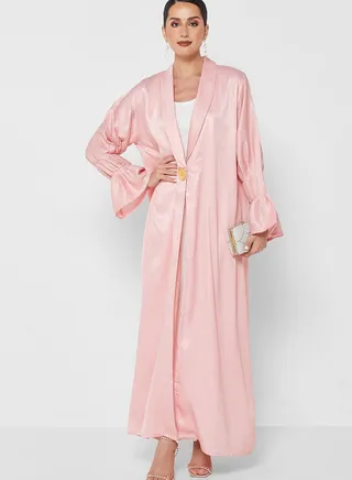 Puff Sleeve Abaya With Sheila 