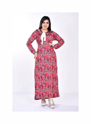 Nightgown Long Sleeves With Pattern Multicolour 