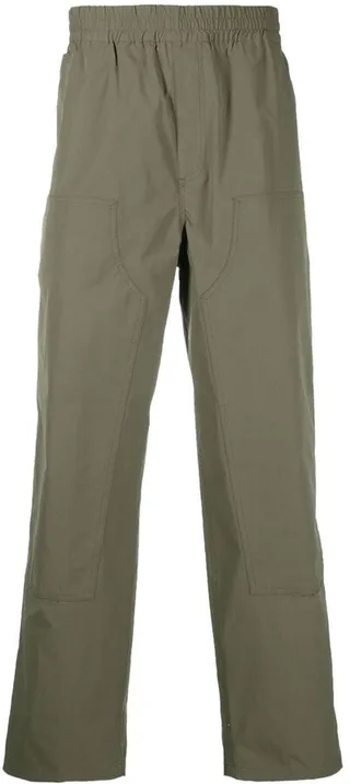 Logo-Patch Straight-Leg Trousers
