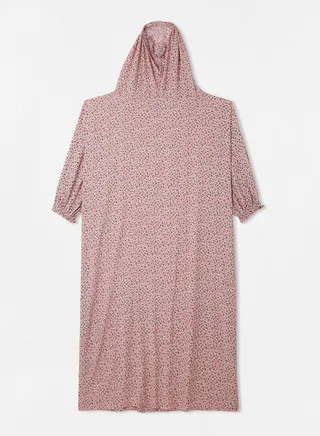 Praying Dress With Floral Prints And With Attached Veil 