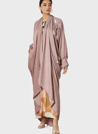 Embellished Pattern Abaya