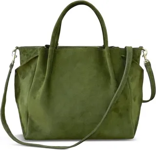 Zoe Suede Tote in Avocado