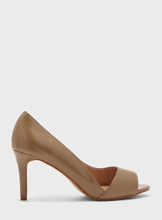 Court High Heel Peep Toe Pumps 