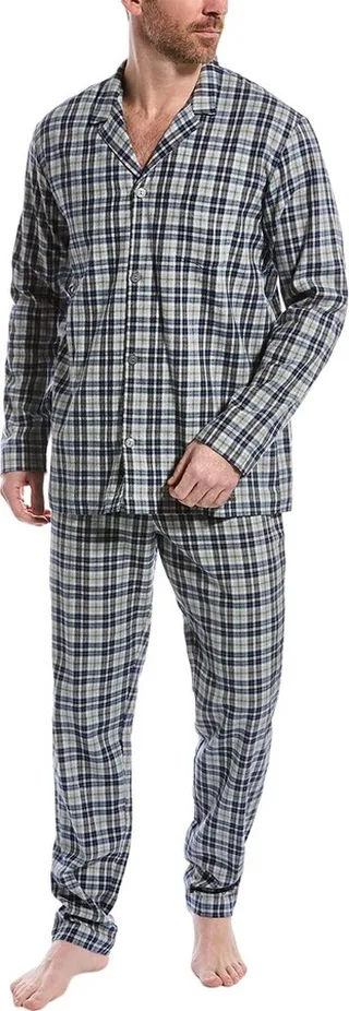 Hanro 2Pc Flannel Pajama Pant Set