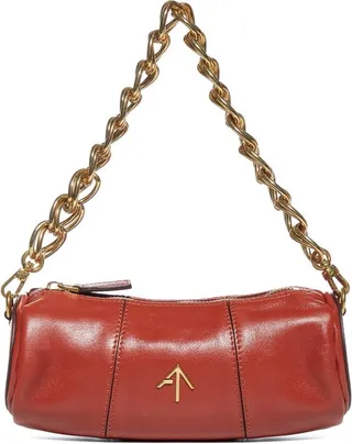 Manu Atelier XX Mini Cylinder Chained Shoulder Bag