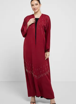 Embellished Detail Abaya With Sheila 