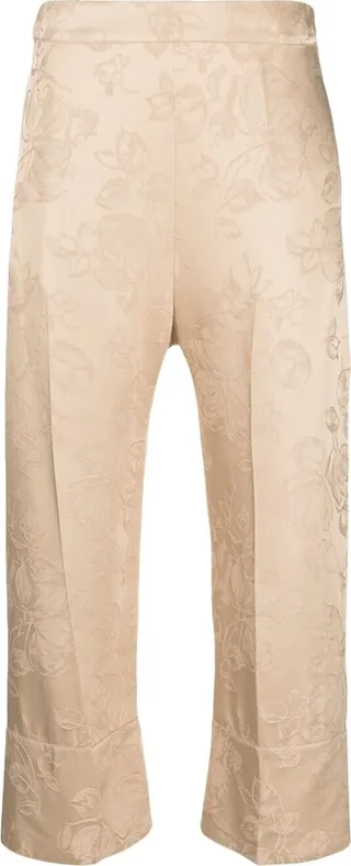 SEMICOUTURE- Viscose Blend Cropped Trousers