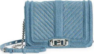 Small Chevron Quilted Love Crossbody Bag