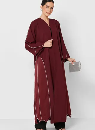 Embellished Detail Abaya With Sheila 