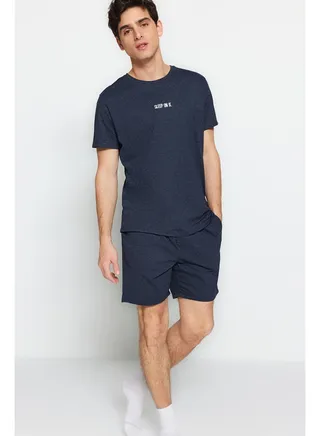 Men's Indigo Regular Fit Pajama Set 