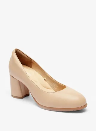 Solid Pumps with Block Heels 