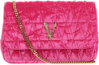 Versace Virtus Velvet Chain Linked Shoulder Bag