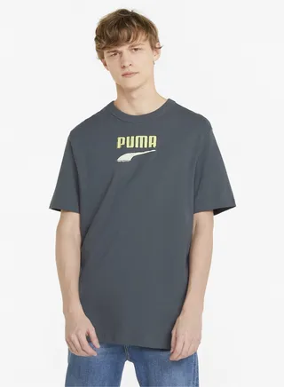 DOWNTOWN Mens Logo Crew Neck T-Shirt 