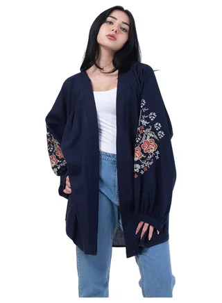 Prined Linen Cardi 