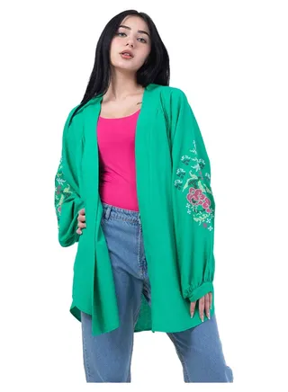 Prined Linen Cardi 