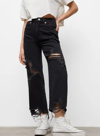Youth Distressed Straight Fit Jeans 