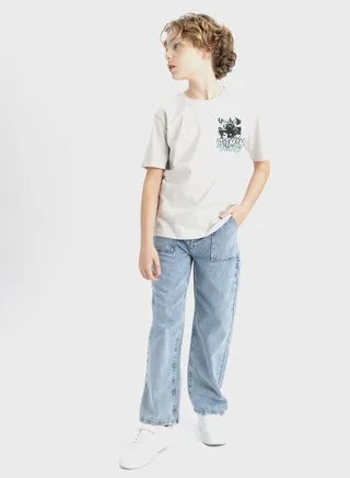 Wide Leg Jean Trousers 