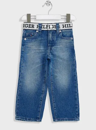 Kids Girlfriend Fit Mono Tape Jeans 