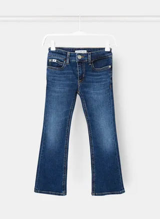 Girls Mid Rise Flared Jeans 