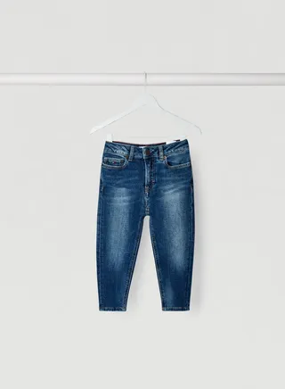 Toddler & Big Kids High Rise Tapered Jeans Cody Dark Blue 
