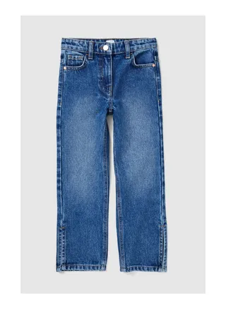 Younger Girls Split Hem Rigid Denim Jean 