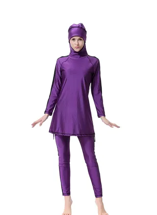 2-Piece Burkini Set Purple 