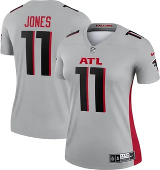Women's Julio Jones Silver Atlanta Falcons Inverted Legend Jersey