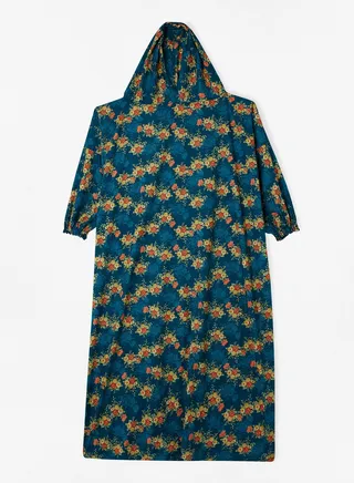 Praying Dress With Floral Prints And With Attached Veil 
