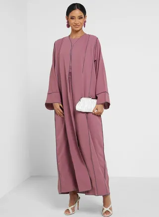 Abaya With Skirt Set & Sheila