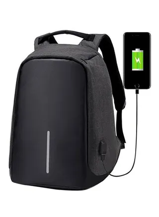 Anti Theft Business Laptop Backpack Wih USB Charging Black 