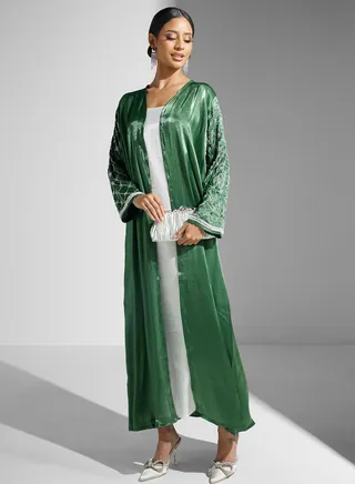 Embellished Detail Abaya With Sheila 