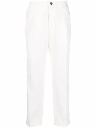 Mid-Rise Straight-Leg Trousers