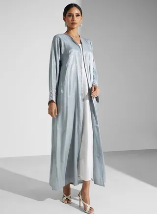 Embellished Detail Abaya With Sheila 