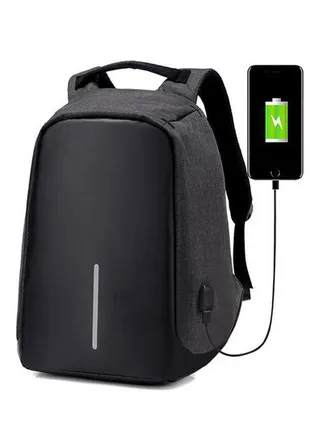 Anti Theft Backpack With USB Charging Port 15 Liter, 42 cm Black 