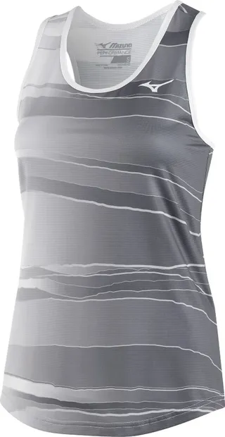 Mizuno Women's Printable Eco Running Tank Womens Size Medium In Color Quiet Shade (9I9i)
