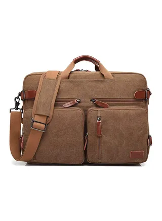 Convertible Multi-Functional Laptop Briefcase Khaki 