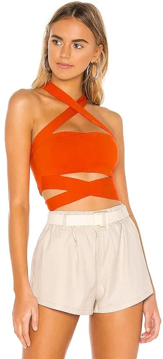 Elva Halter Tie Top