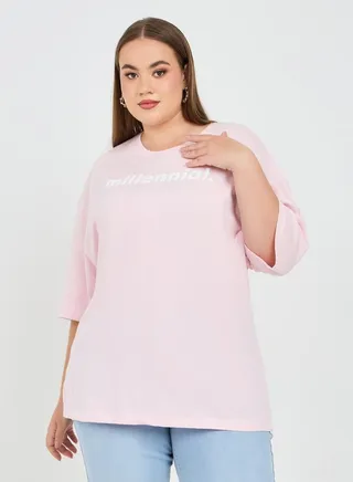Oversized Printed Drop Shoulder T-Shirt