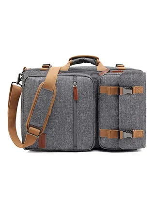 Convertible Multi-Functional Laptop Briefcase Grey 