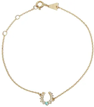14kt Yellow Gold Horseshoe Diamond Bracelet