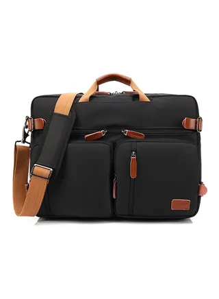 Convertible Multi-Functional Laptop Briefcase Black 