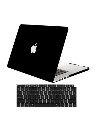 Protective Case With Keyboard Protector For Apple MacBook Retina 13.3-Inch Black 